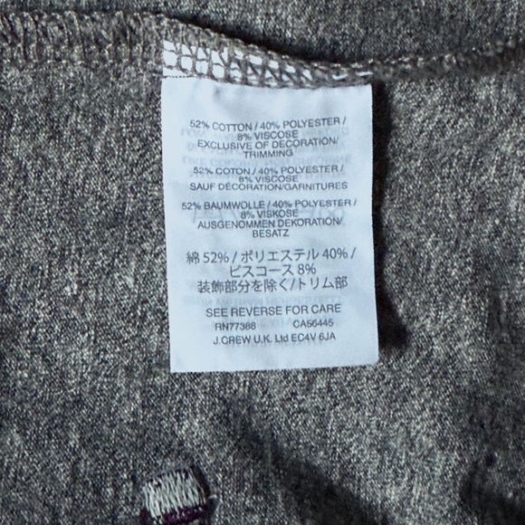 Madewell S Heather Gray Embroidered U-Neck Tee - Picture 7 of 8